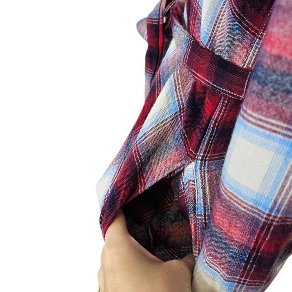 GAP x Pendleton Button Up Long Sleeve Belted Tunic Shirt Dress, Plaid, Small - Picture 5 of 8